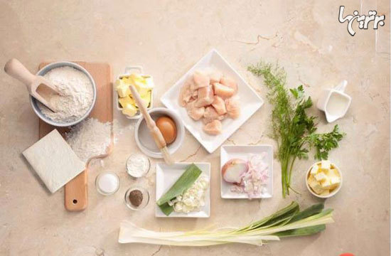 ولووان مرغ و تره فرنگی ولووان مرغ و تره فرنگی