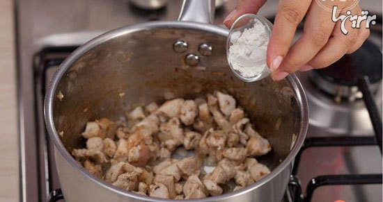ولووان مرغ و تره فرنگی ولووان مرغ و تره فرنگی