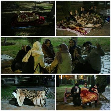 مردم تهران در پارک ها استراحت می کنند